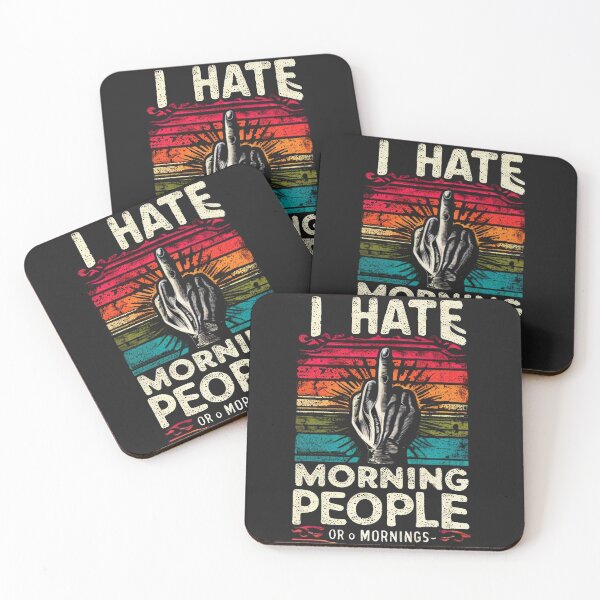 Item preview, I Hate Morning People  designed and sold by Fictio ⭐​⭐​⭐​⭐​⭐​.