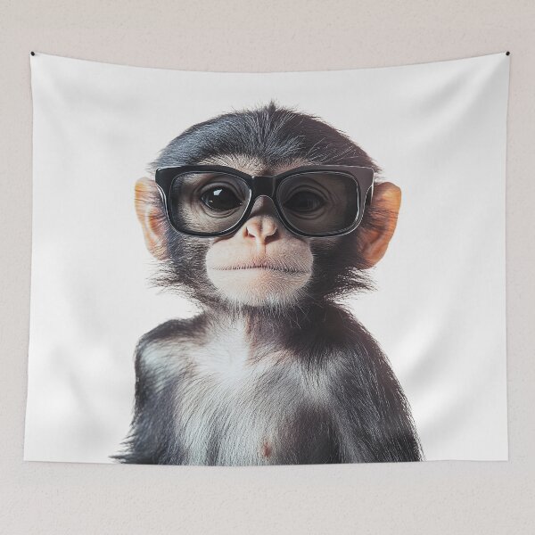 Item preview, Funny cool Monkey wearing sunglasses designed and sold by LazyOwlStore.