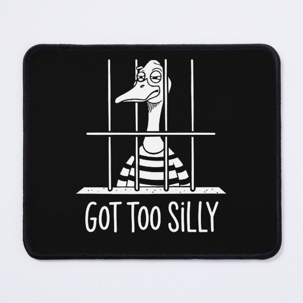 Item preview, Got Too Silly – Funny Goose Behind Bars Meme Design designed and sold by FocusedPatterns.