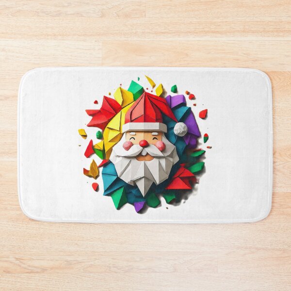 Item preview, Colorful Santa Claus Origami Design , Festive Christmas , Holiday Santa Graphic , Vibrant Christmas Outfit designed and sold by Indyadizine.