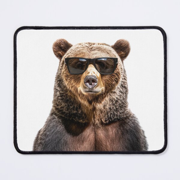 Item preview, Funny cool Grizzly bear wearing sunglasses designed and sold by LazyOwlStore.