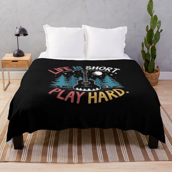 Item preview, Life Is Short Play Hard Guitar Design – Nature Music Art designed and sold by love3617.