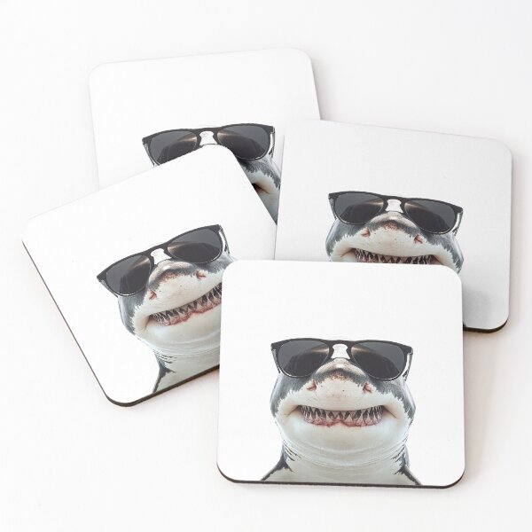 Item preview, Funny cool Great white shark wearing sunglasses designed and sold by LazyOwlStore.