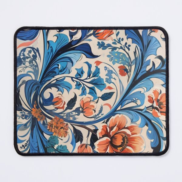 Item preview, Norwegian Telemark Rosemaling red and blue designed and sold by Madebysomeny.