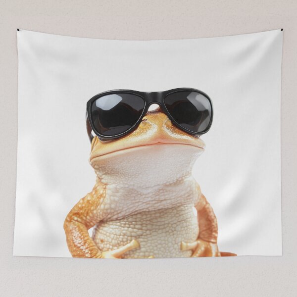 Item preview, Funny cool Frog wearing sunglasses designed and sold by LazyOwlStore.