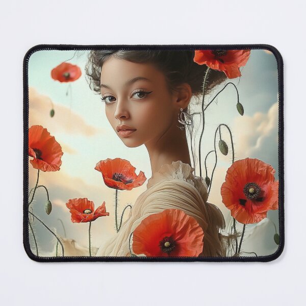 Item preview, Girl with poppy flowers designed and sold by EgonZ9.