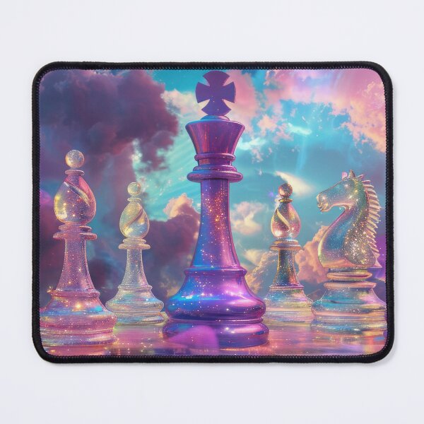 Item preview, Surreal Chessboard in Cosmic Nebula Fantasy Art designed and sold by ToudouDesign.
