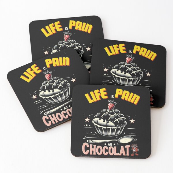 Item preview, Life Is Pain au Chocolat Funny French Pastry designed and sold by Fictio ⭐​⭐​⭐​⭐​⭐​.