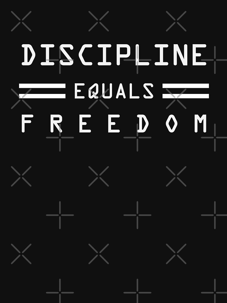 Thumbnail 7 of 7, Essential T-Shirt, Discipline Equals Freedom Jocko Willink 02 - White | Fitness Army Navy Training designed and sold by PawaPotto.
