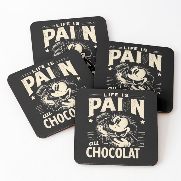 Item preview, Life Is Pain au Chocolat Funny French Pastry designed and sold by Fictio ⭐​⭐​⭐​⭐​⭐​.