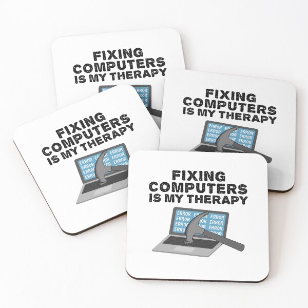 Item preview, Fixing Computers Is My Therapy, IT Technician, Office Funny designed and sold by doodlerob.