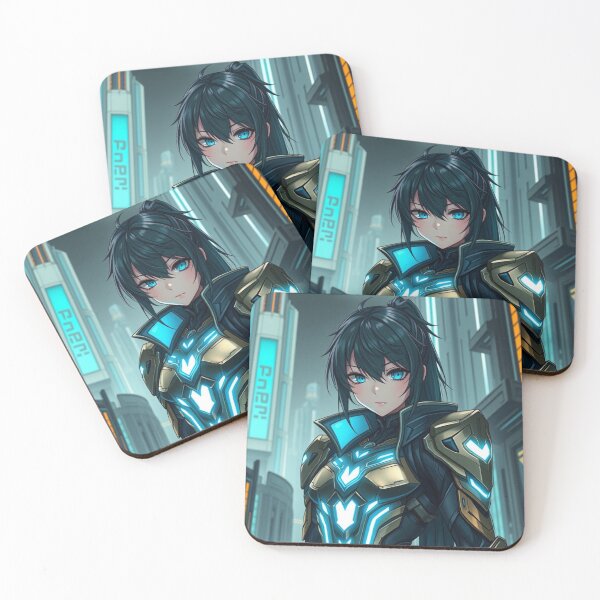 Item preview, Futuristic Cyber Warrior Girl Art designed and sold by Animeture.