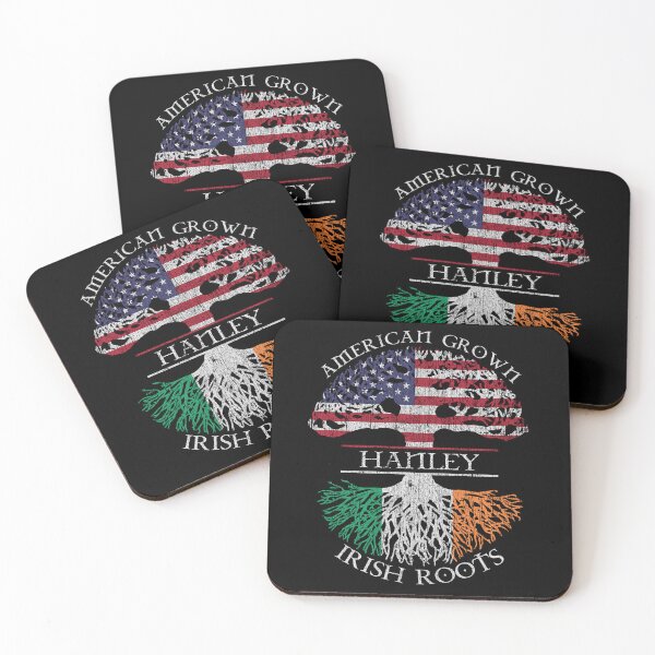 Item preview, Hanley surname American grown Irish roots US flag Tricolour Ireland flag vintage designed and sold by 9X FR.