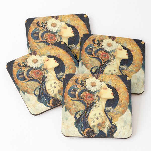 Item preview, Female Art Nouveau. (With a hint of tattoo) designed and sold by Shoot-The-Moon.