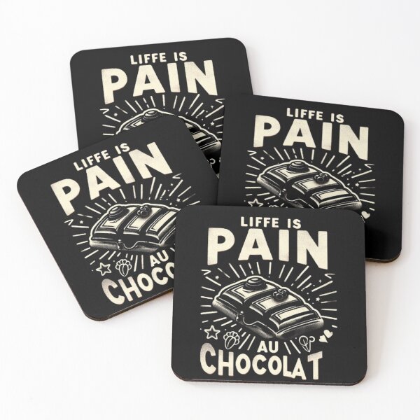 Item preview, Life Is Pain au Chocolat Funny French Pastry designed and sold by Fictio ⭐​⭐​⭐​⭐​⭐​.