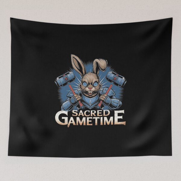 Item preview, Epic Warrior Bunny with Dual Hammers Battle Illustration designed and sold by love3617.