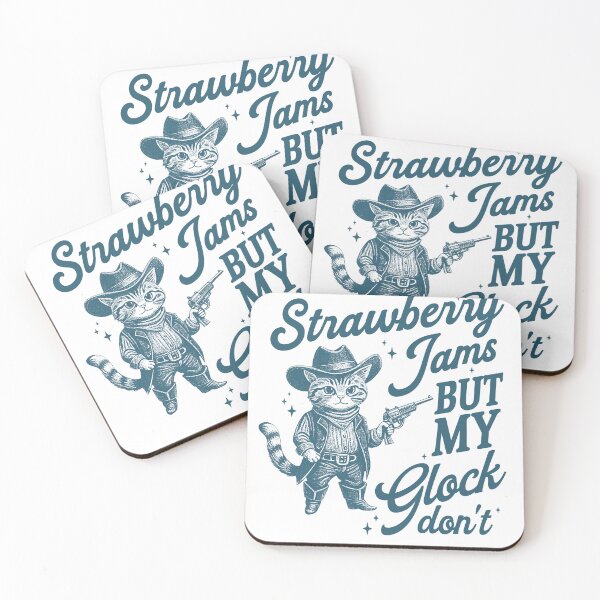 Item preview, Strawberry Jams But My Glock Don't Vintage Style Shirt, Funny Cat Meme Shirt, Funny Cowboy Cat Shirt, Weirdcore designed and sold by Rosqzz.