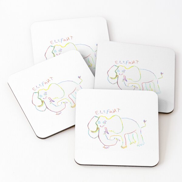 Item preview, Poorly Drawn Smiling Elephant designed and sold by Mishelle-Sherri.