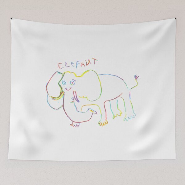 Item preview, Poorly Drawn Smiling Elephant designed and sold by Mishelle-Sherri.