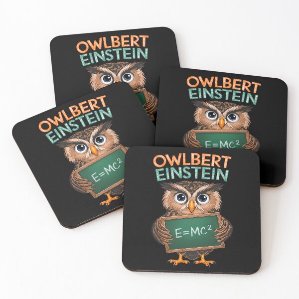 Item preview, Owlbert Einstein E=MC2 Funny Owl designed and sold by TheArtOfPat.