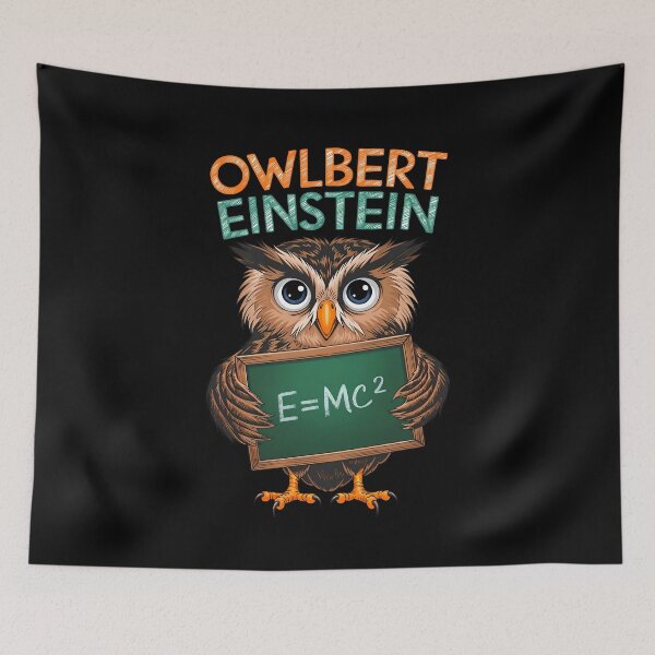 Item preview, Owlbert Einstein E=MC2 Funny Owl designed and sold by TheArtOfPat.