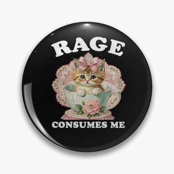 Item preview, Rage Consumes Me Funny Kitten Tshirt, Funny Cat Meme Shirt, Funny Hilarious Floral Kitten Meme, Funny Mental Health Meme, Y2k Aesthetic designed and sold by Rosqzz.