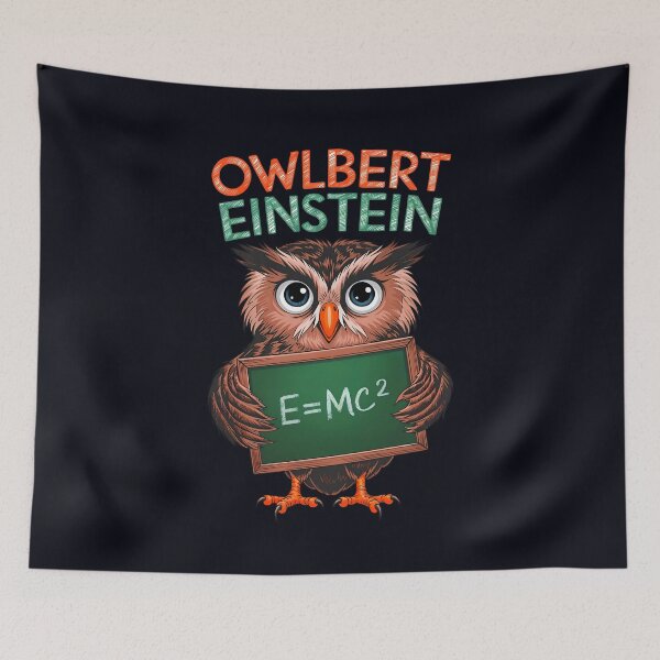 Item preview, Owlbert Einstein E=MC2 Funny Owl designed and sold by TheArtOfPat.