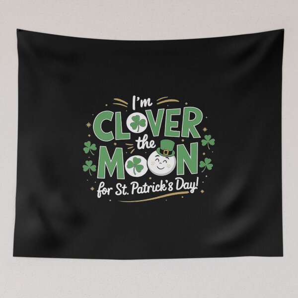 Item preview, St. Patrick’s Day Clover Moon Festive Celebration Art designed and sold by love3617.