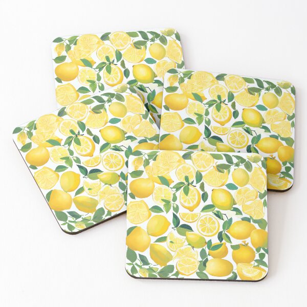 Item preview, Italian Lemons Leaves Print Sweet Yellow Green designed and sold by stxaris.