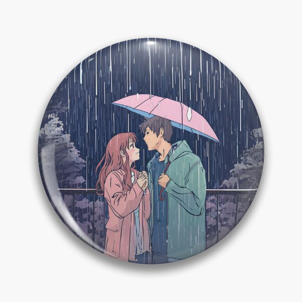 Item preview, Animae Kawaii Japanese Manga Romantic Couple in the Rain designed and sold by stxaris.