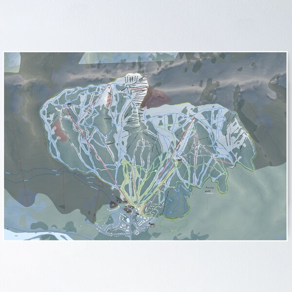 Item preview, Fernie Resort Trail Map designed and sold by Mapsynergy Skimaps.