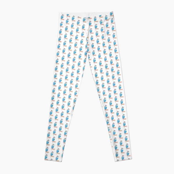 Pretty Blue Parakeet Budgie Leggings