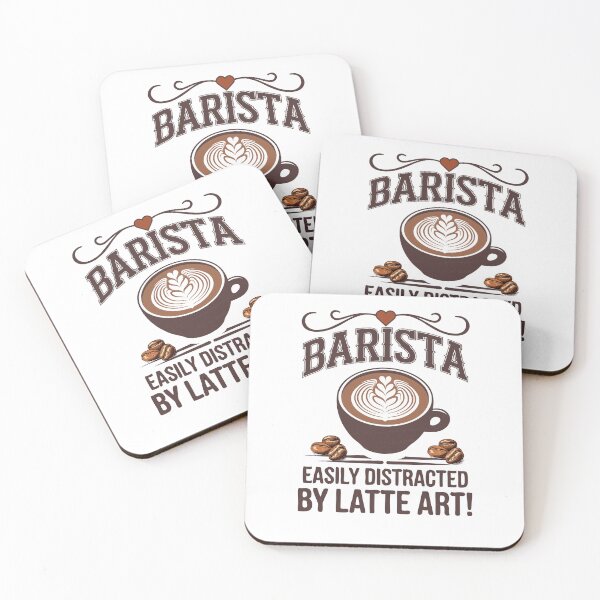 Item preview, Barista: Easily Distracted by Latte Art designed and sold by MimsTees.