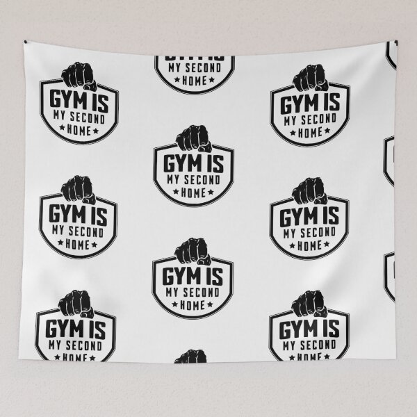Item preview, Gym is My Second Home - Black | Fitness Gym Rat Lover Goer designed and sold by PawaPotto.