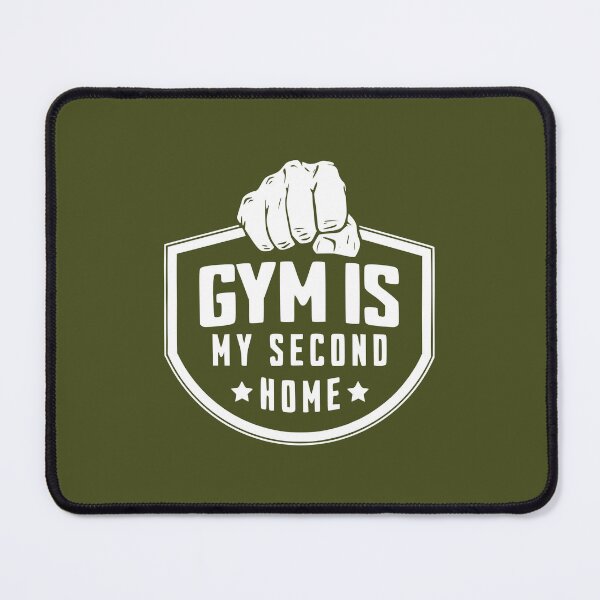 Item preview, Gym is My Second Home - White | Fitness Gym Rat Lover Goer designed and sold by PawaPotto.