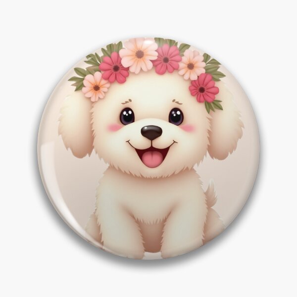 Item preview, Baby Maltipoo wearing floral crown designed and sold by Nolan6.