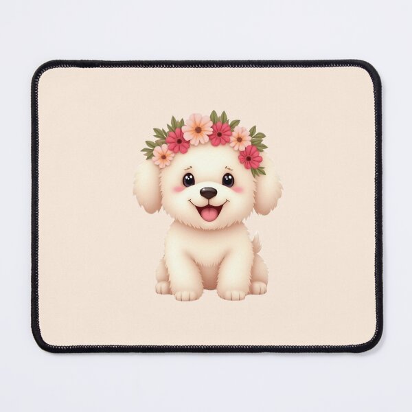 Item preview, Baby Maltipoo wearing floral crown designed and sold by Nolan6.