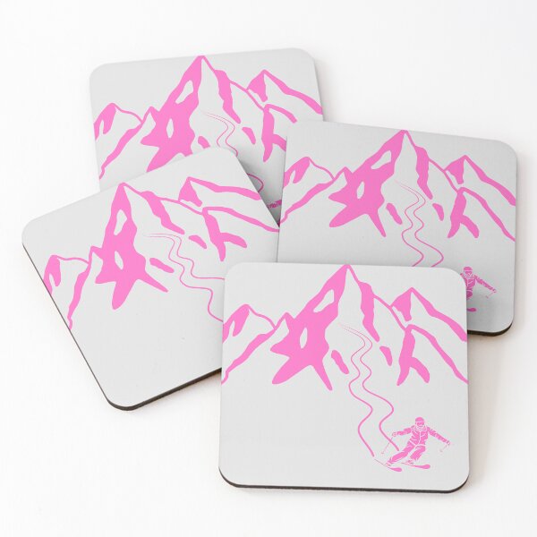 Item preview, Ski lines, Ski Season Pink designed and sold by lose-your-smile.