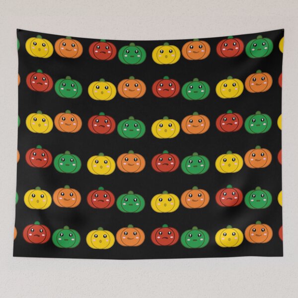Item preview, Cute Colorful Kawaii Pumpkins | Halloween Fall Decor with Unique Facial Expressions designed and sold by Sunserize Designs.