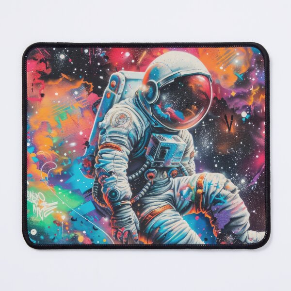 Item preview, Astronaut Floating in Vibrant Graffiti Galaxy Art designed and sold by ToudouDesign.