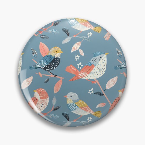 Item preview, Pinkish blue sweet birds illustration designed and sold by DaisyMarroquin.