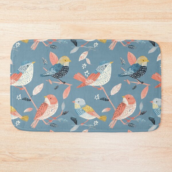 Item preview, Pinkish blue sweet birds illustration designed and sold by DaisyMarroquin.