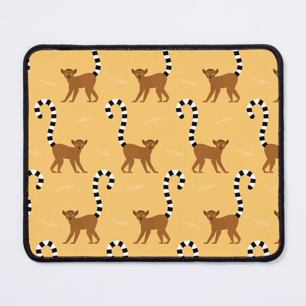 Item preview, Ringtailed lemurs on yellow designed and sold by reneesillus.