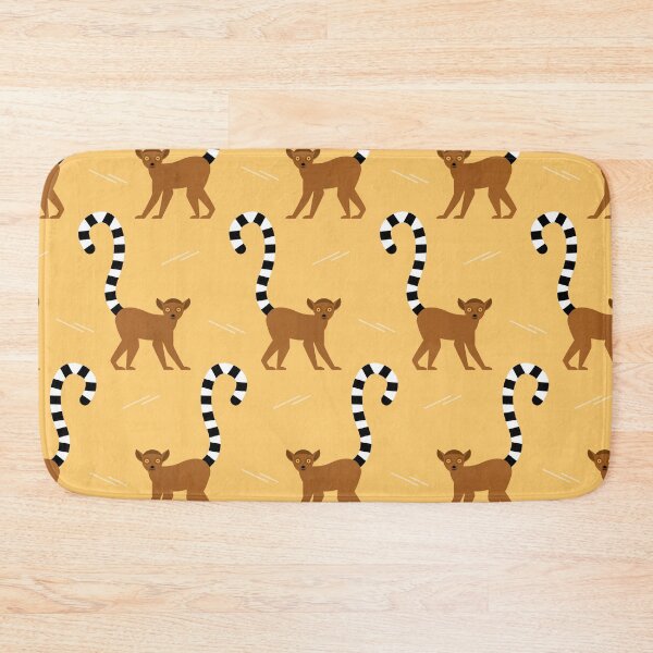 Item preview, Ringtailed lemurs on yellow designed and sold by reneesillus.