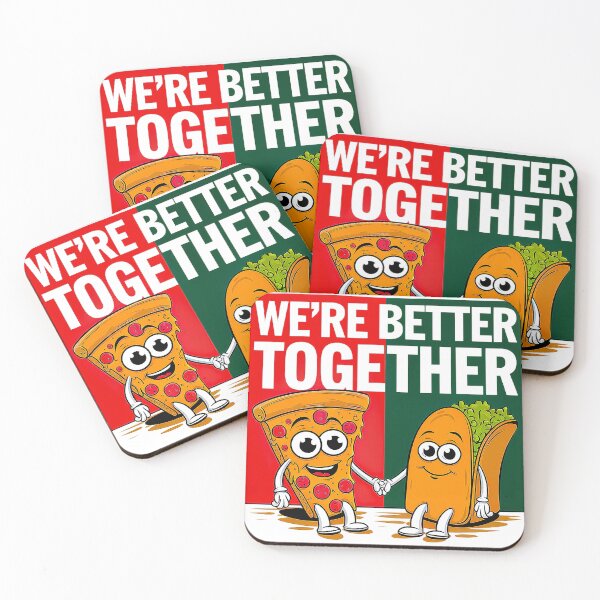 Item preview, Love Couple Better Together Pizza and Taco Friendship designed and sold by Amanda's Factory.