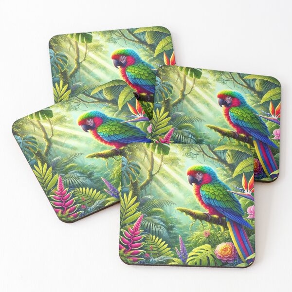 Item preview, Vibrant Parrot in Lush Green Jungle designed and sold by Zeeshankhan1345.