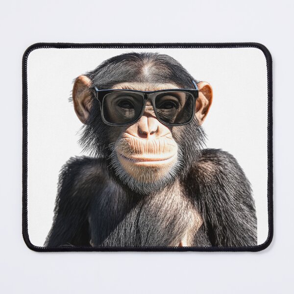 Item preview, Funny cool Chimpanzee wearing sunglasses designed and sold by LazyOwlStore.