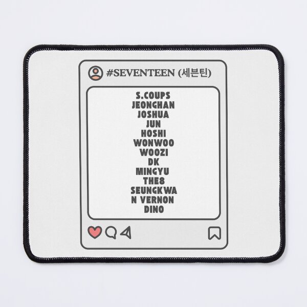 Item preview, SEVENTEEN (세븐틴) with Member Names Post Kpop Group Design  designed and sold by AJUNICE STUDIO.
