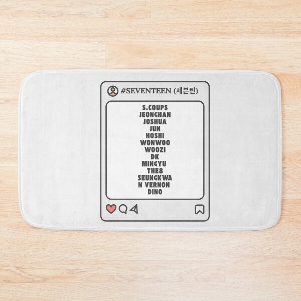 Item preview, SEVENTEEN (세븐틴) with Member Names Post Kpop Group Design  designed and sold by AJUNICE STUDIO.