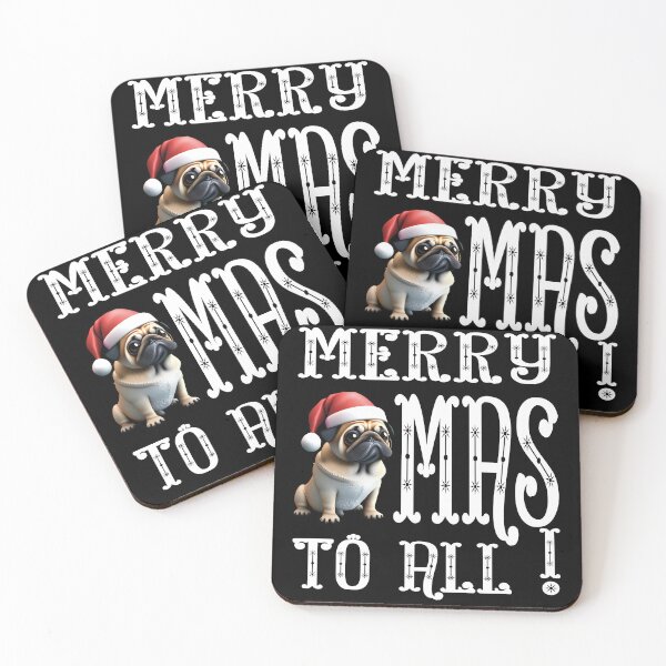 Item preview, Merry Pugmas to all - Funny Christmas Pug designed and sold by p-coq.